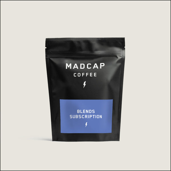 Bag for Madcap's rotating blends subscription